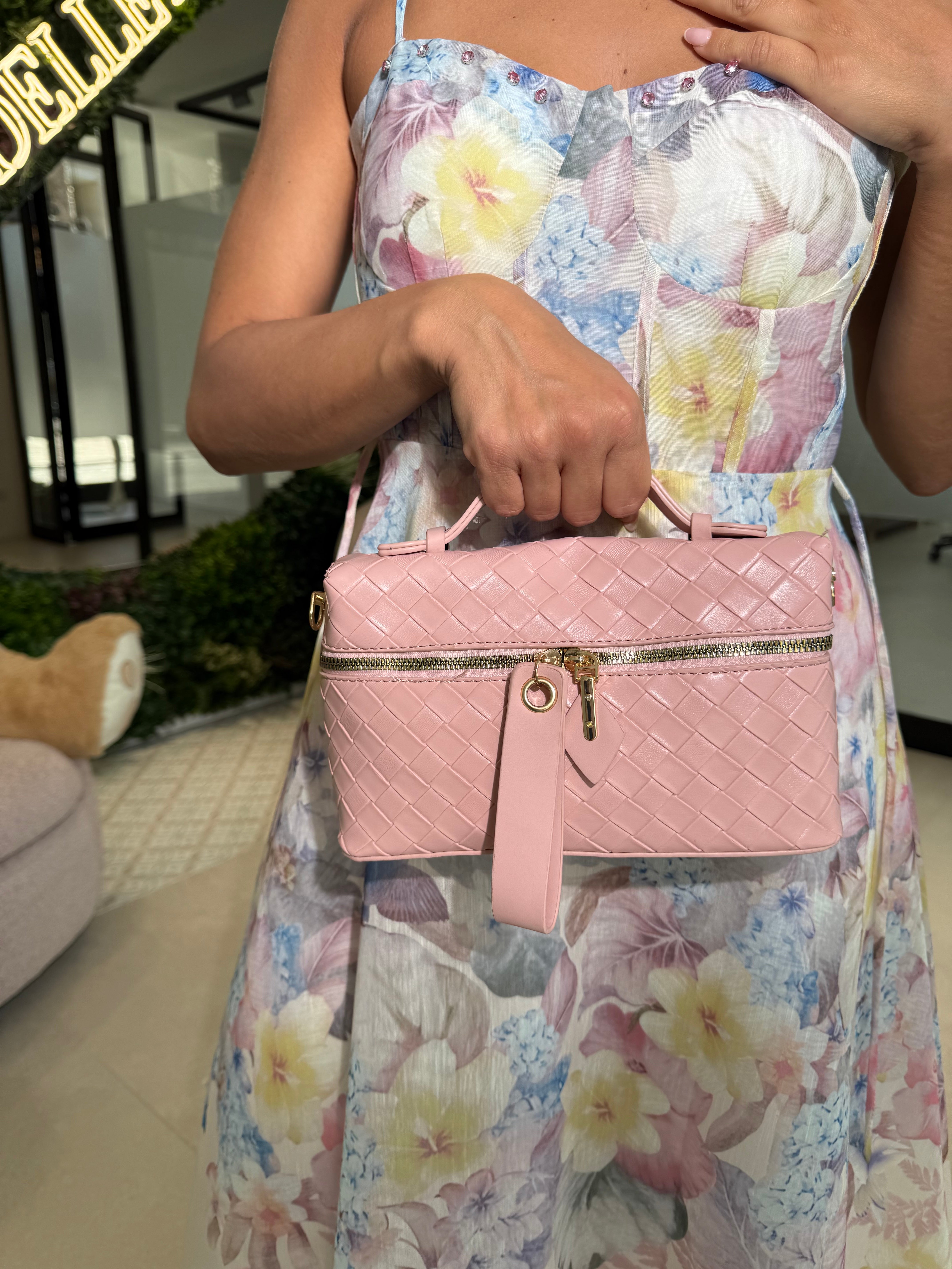 Borsa intrecciata bauletto