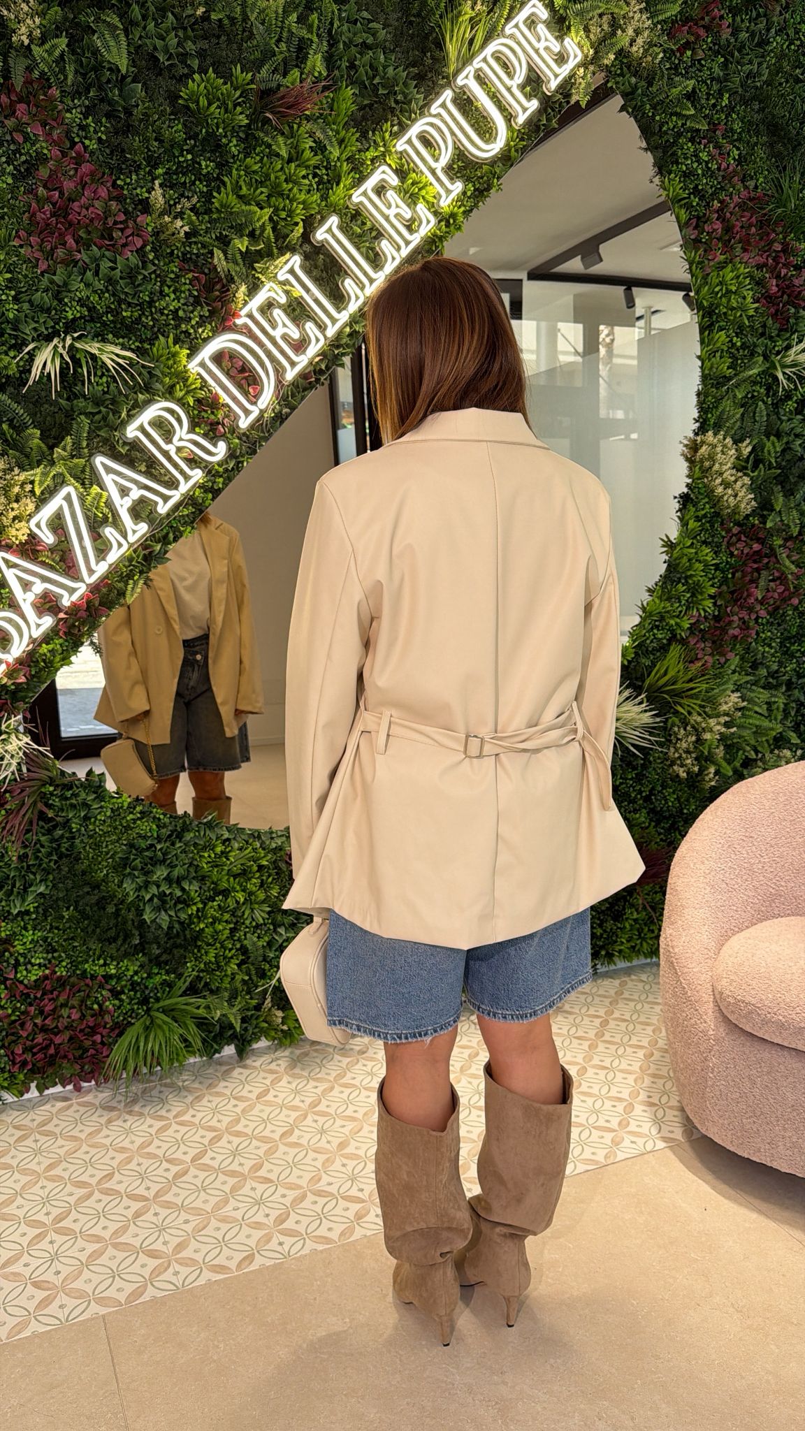 Giacca in vinile curvy