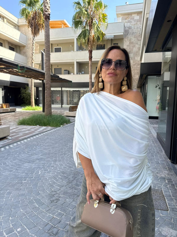 Maglia drappeggiata curvy