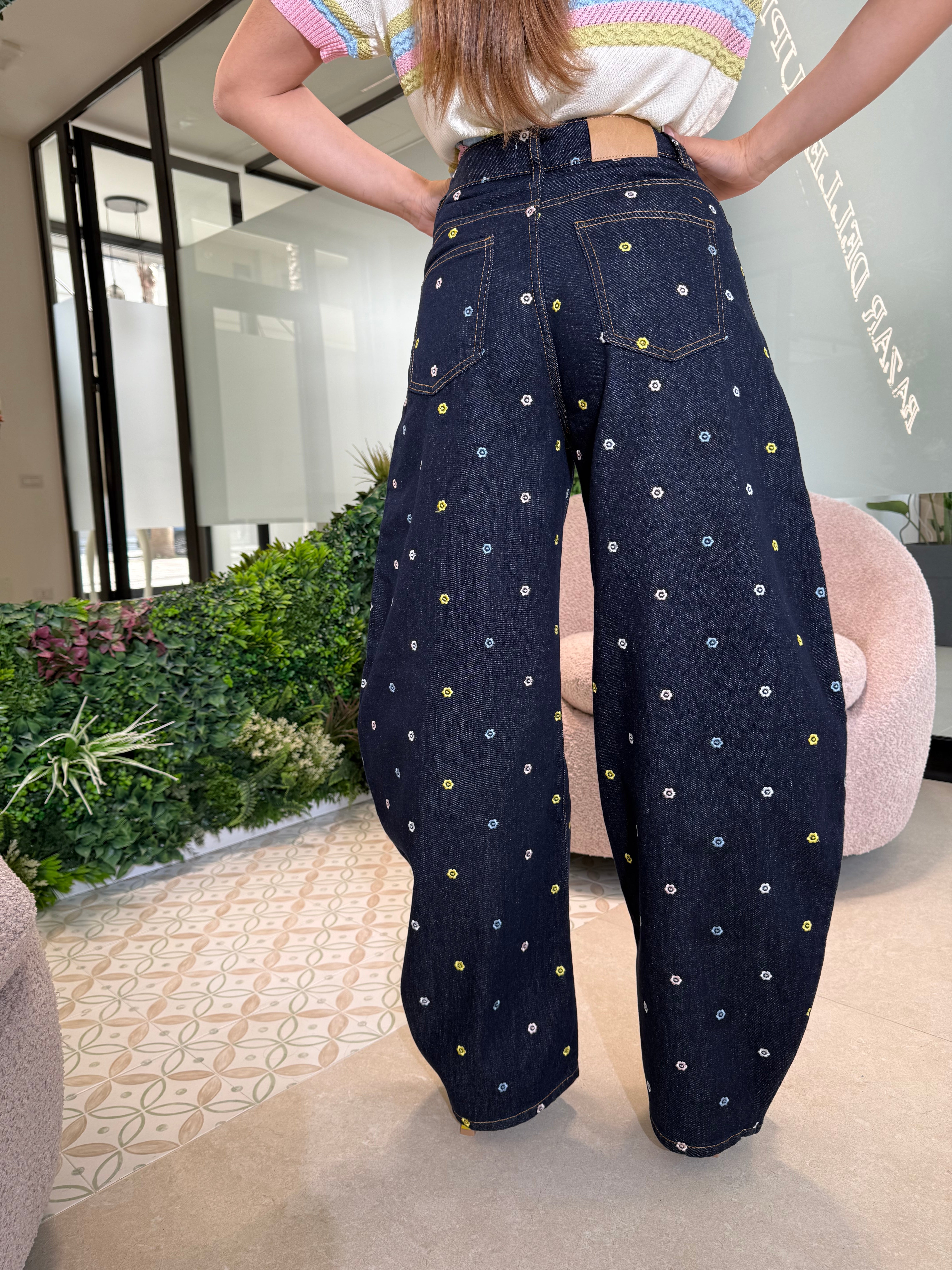 Jeans ballon fiorellini