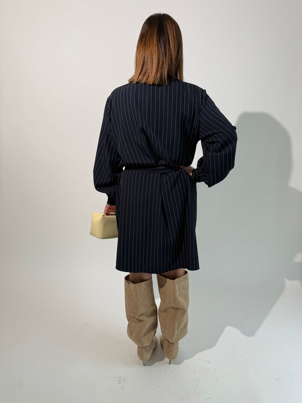 Abitino camicia gessato curvy