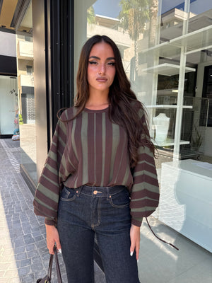 Maglia strisce con laccetto