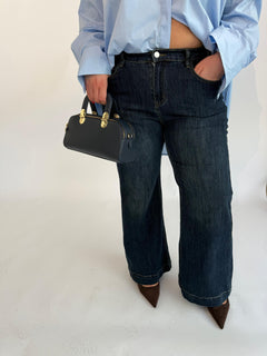 Jeans a zampa con elastico