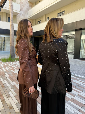 Tailleur in raso strass by Lumina