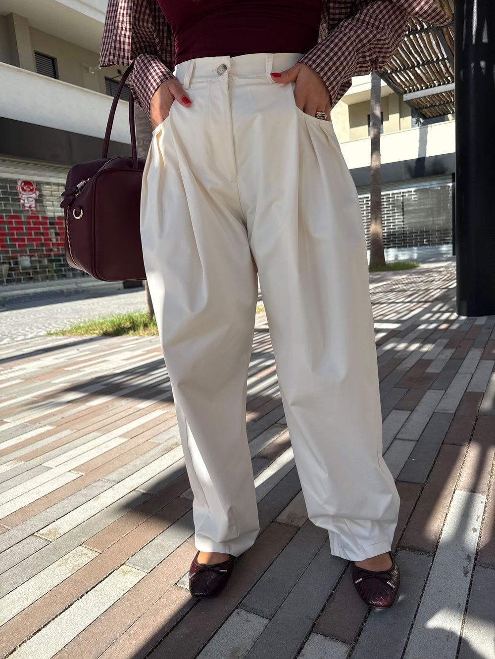 Pantalone ballon panna