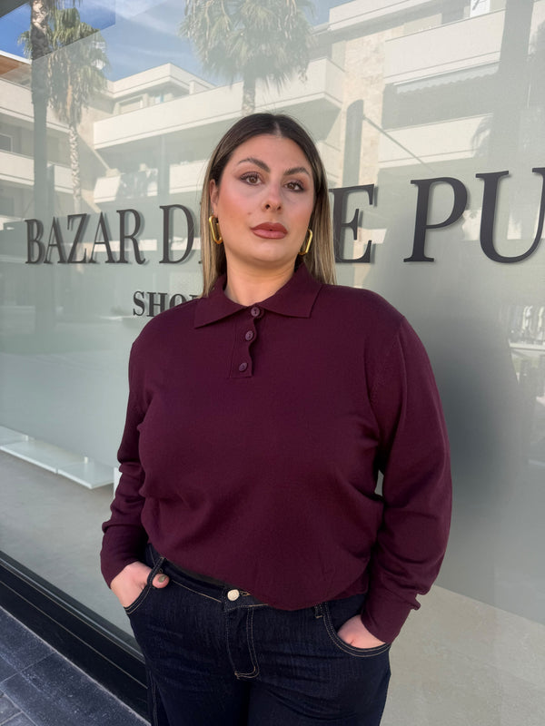 Polo in lana rasata curvy