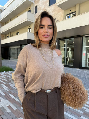 Twinset in lana rasata