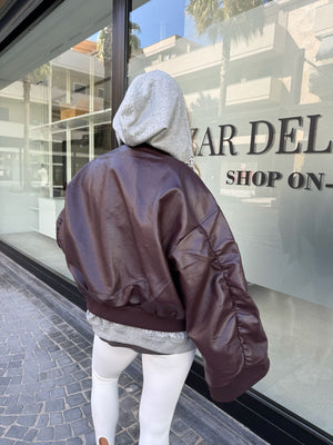 Bomber effetto felpa