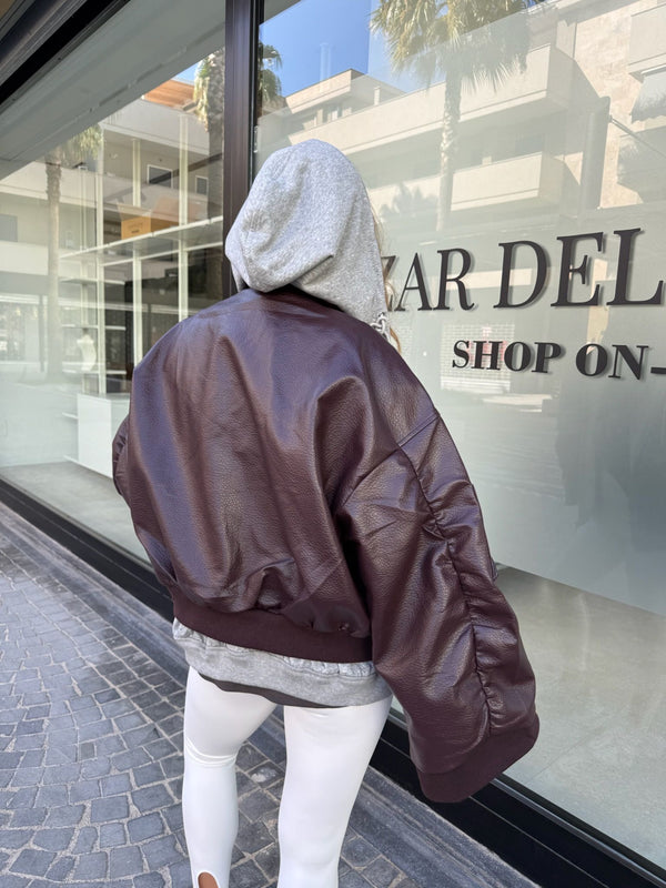 Bomber effetto felpa