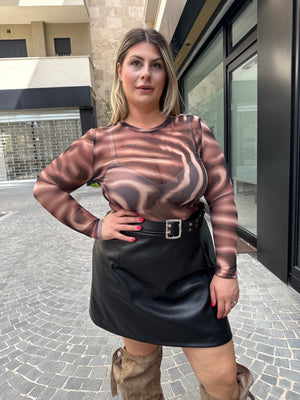 Maglia velata fantasia curvy