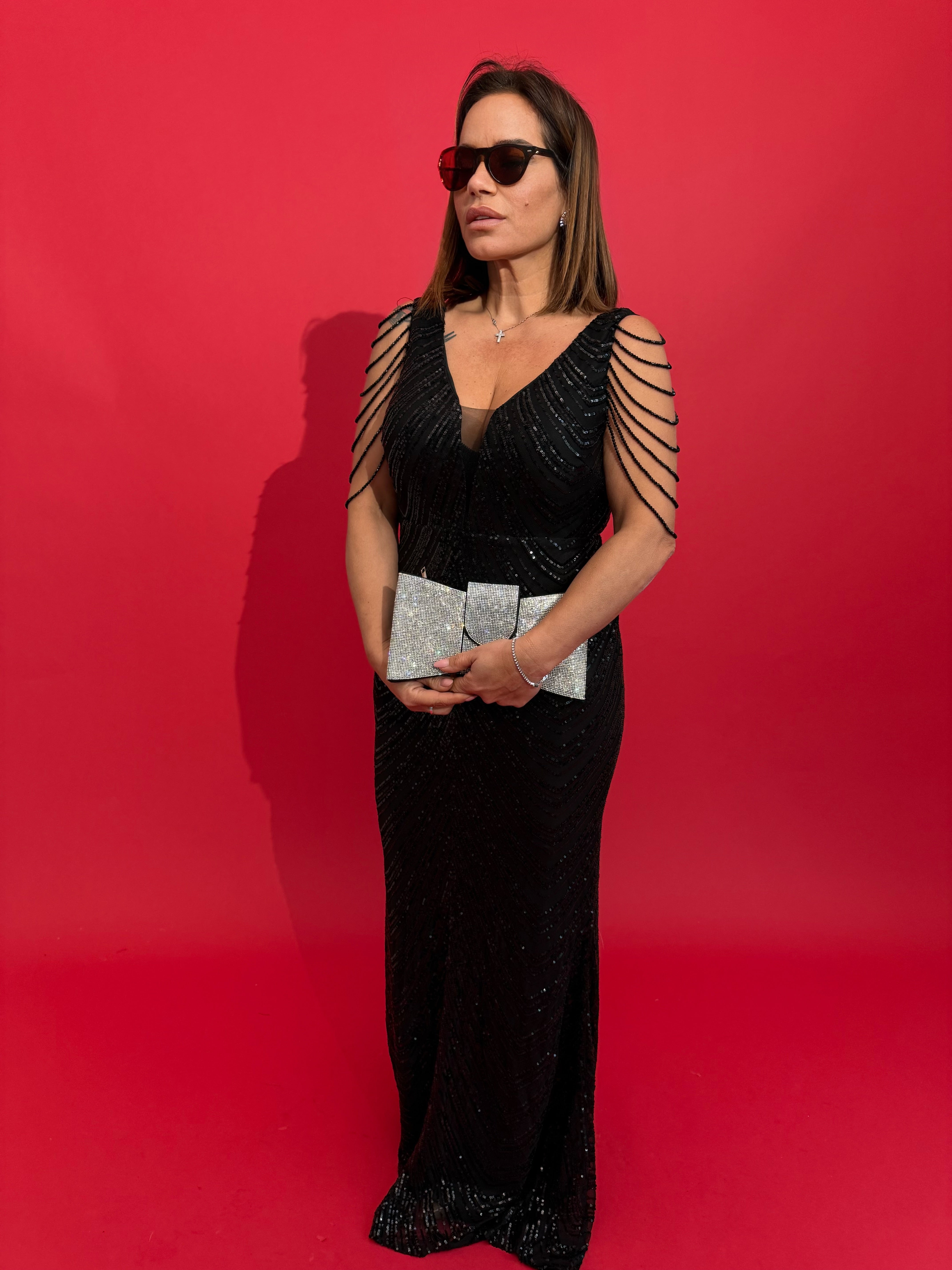 Abito da cerimonia paillettes e perline