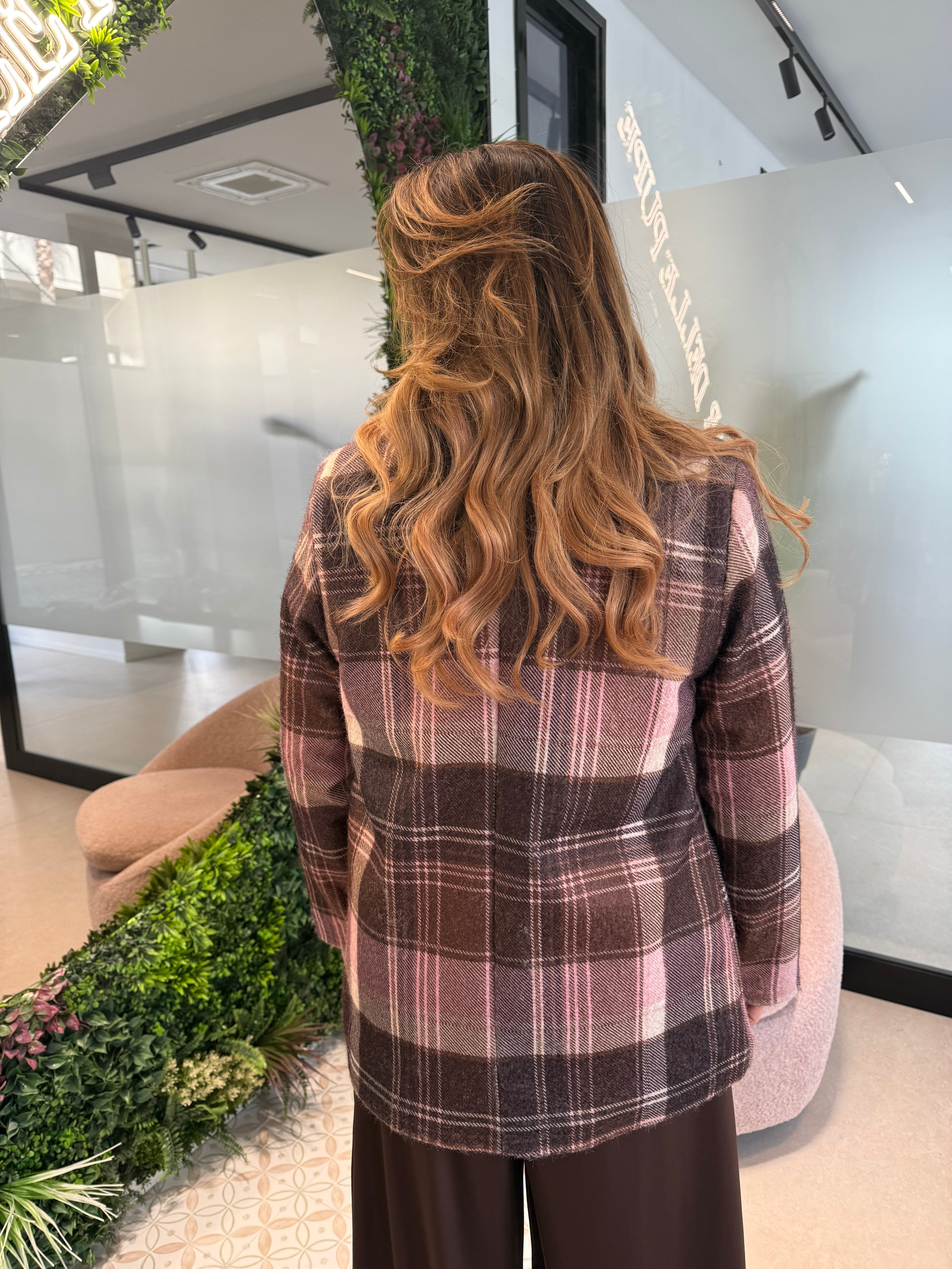 Giacca quadroni rosa