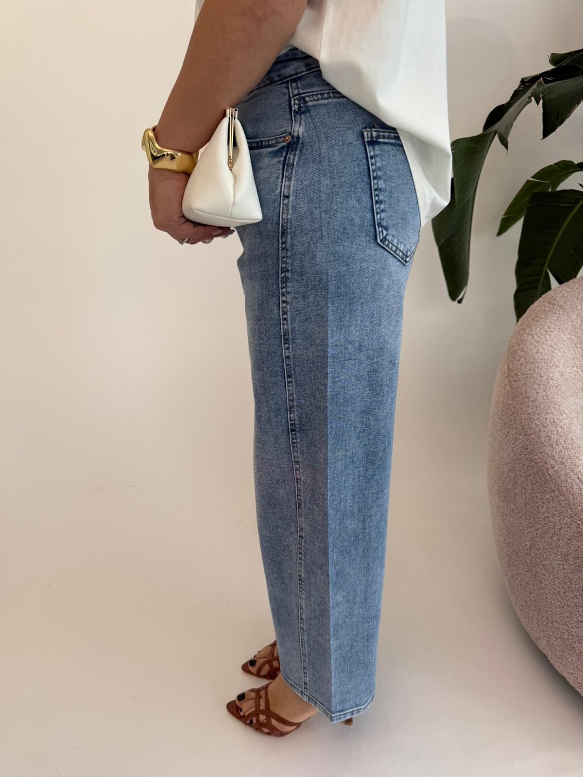 Jeans strass rosa curvy
