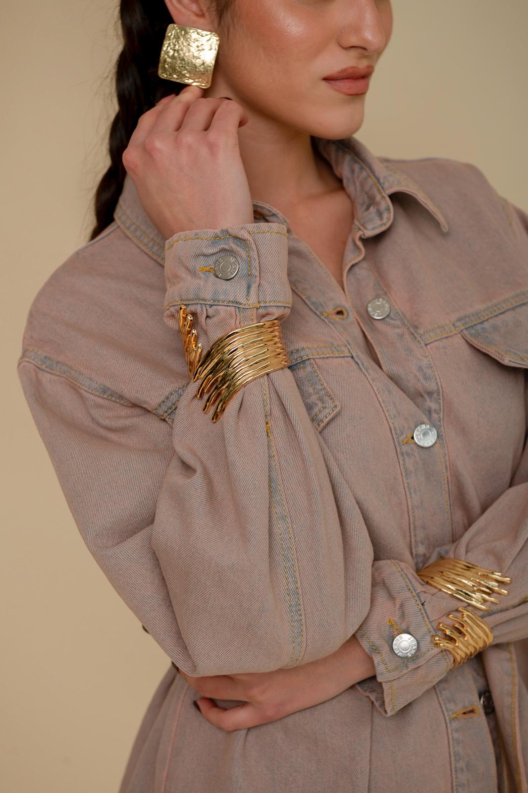 Orecchini quadrati satinati