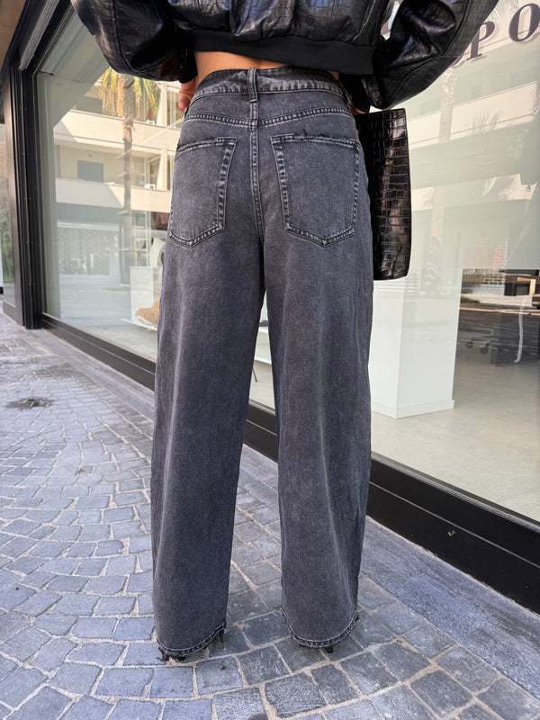 Jeans ballon con risvolto