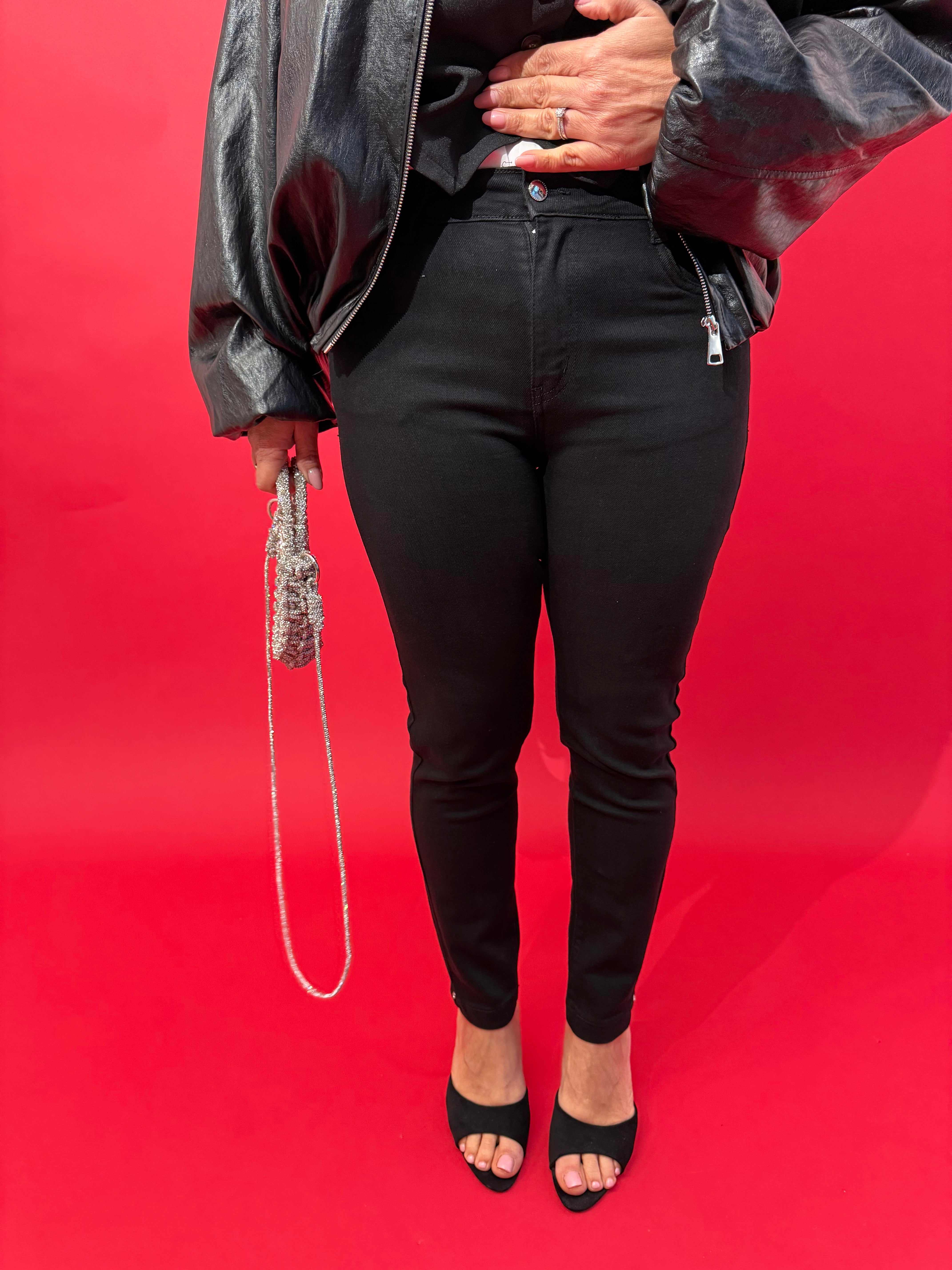 Jeans skinny nero curvy