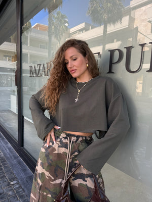 Felpa crop Just
