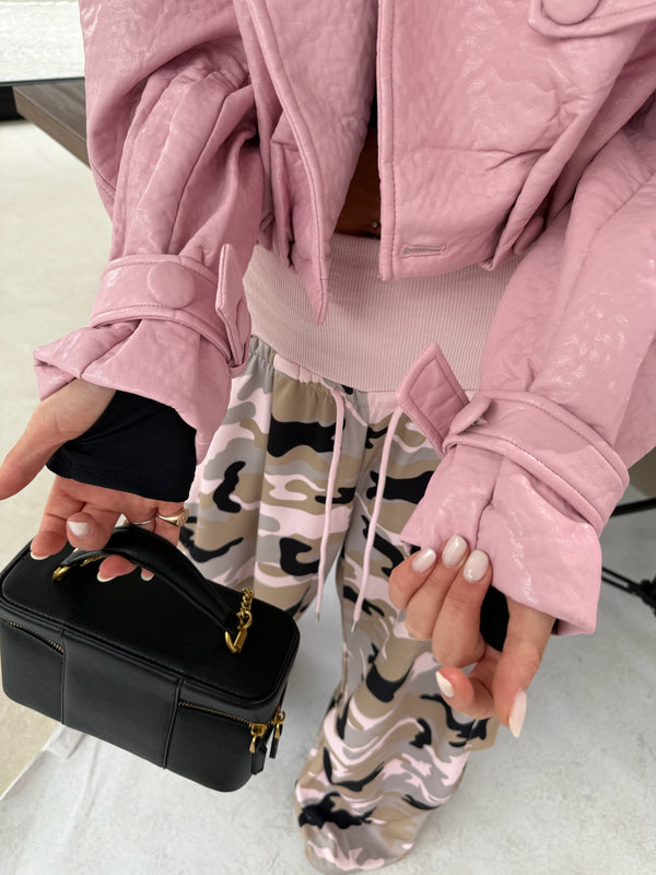 Giubbino crop pink