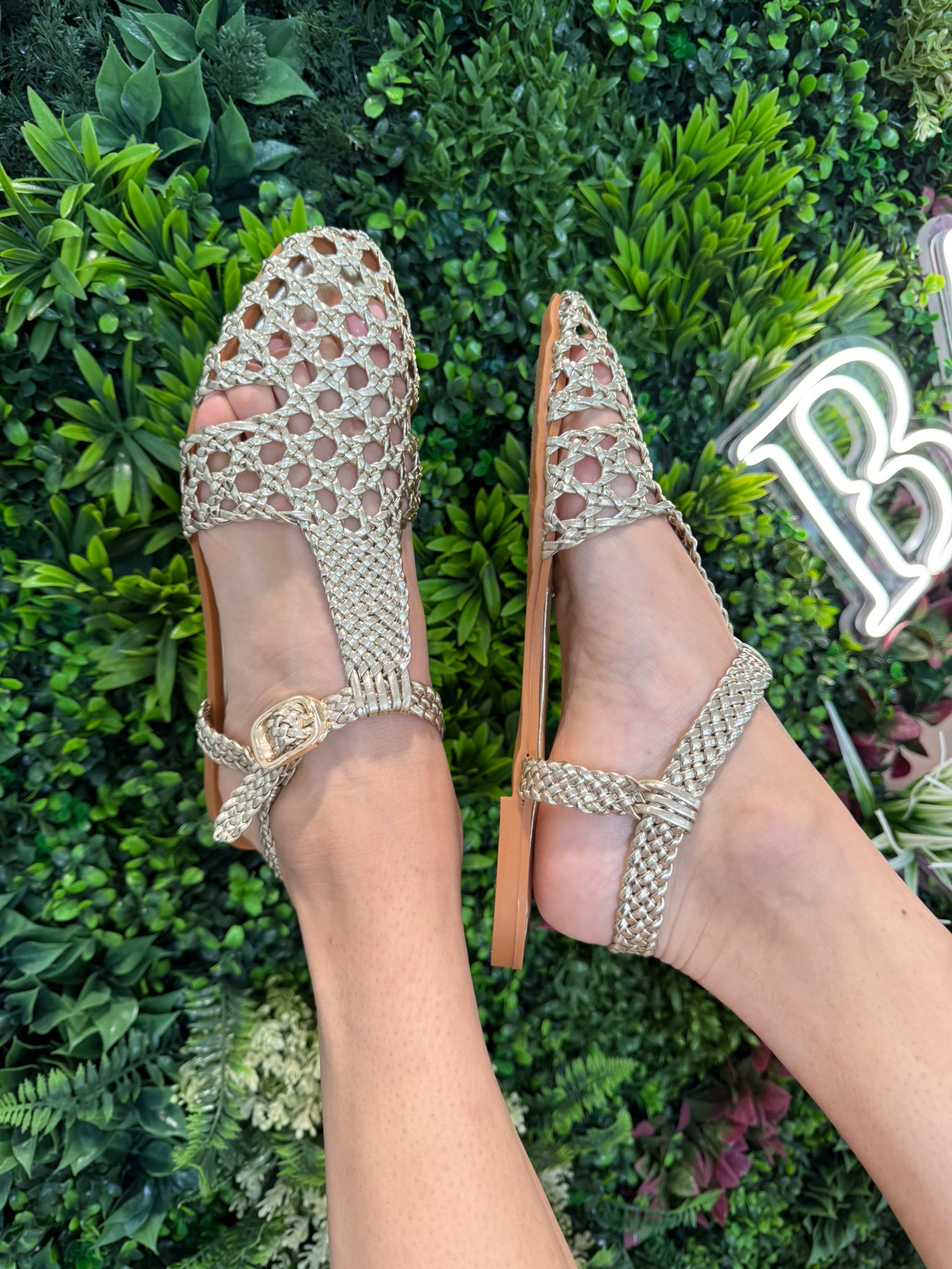 Sandali bassi gold