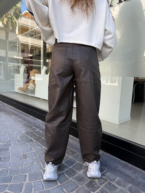 Pantalone ballon ecopelle