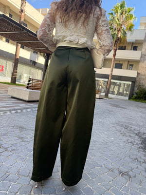 Pantalone in raso ballon