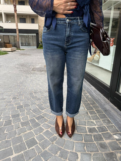 Jeans con strass al retro curvy