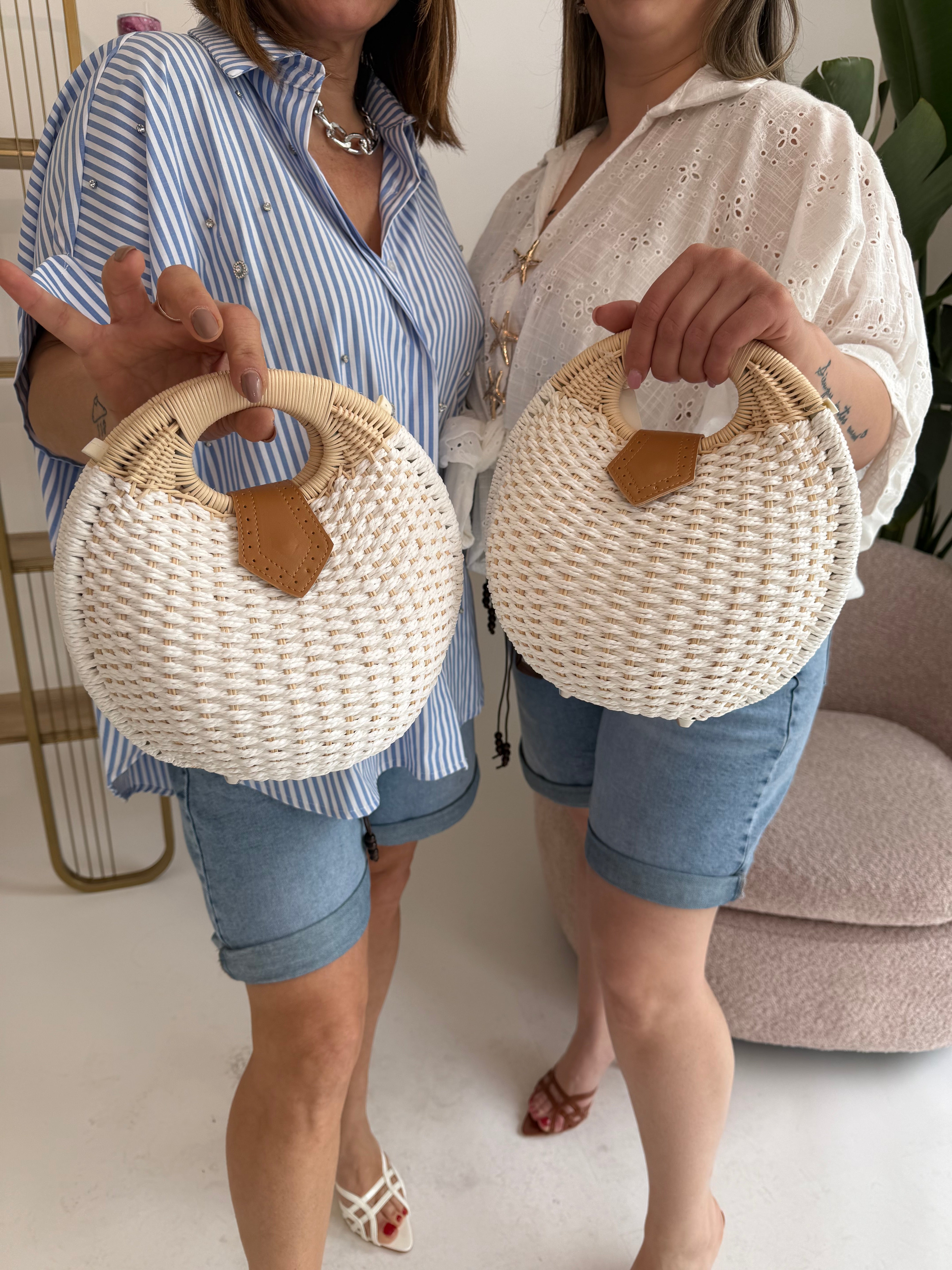 Borsa in paglia tonda