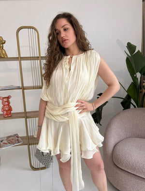 Abitino satin con rouches