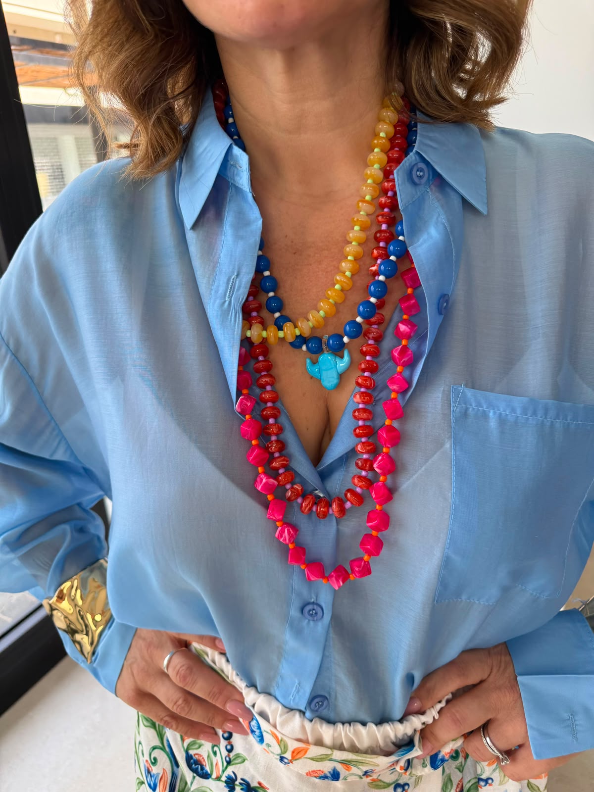 Collana pietre colorate