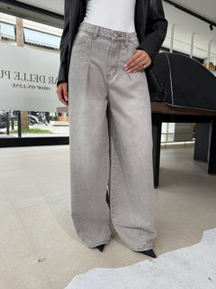 Jeans wide grigio