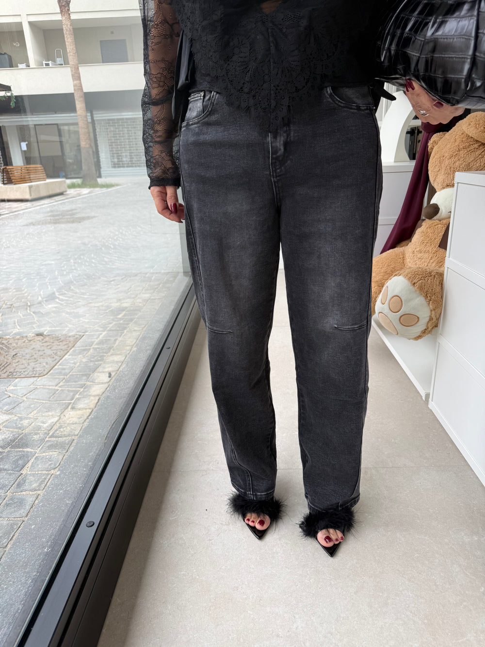 Jeans ballon sfumato curvy