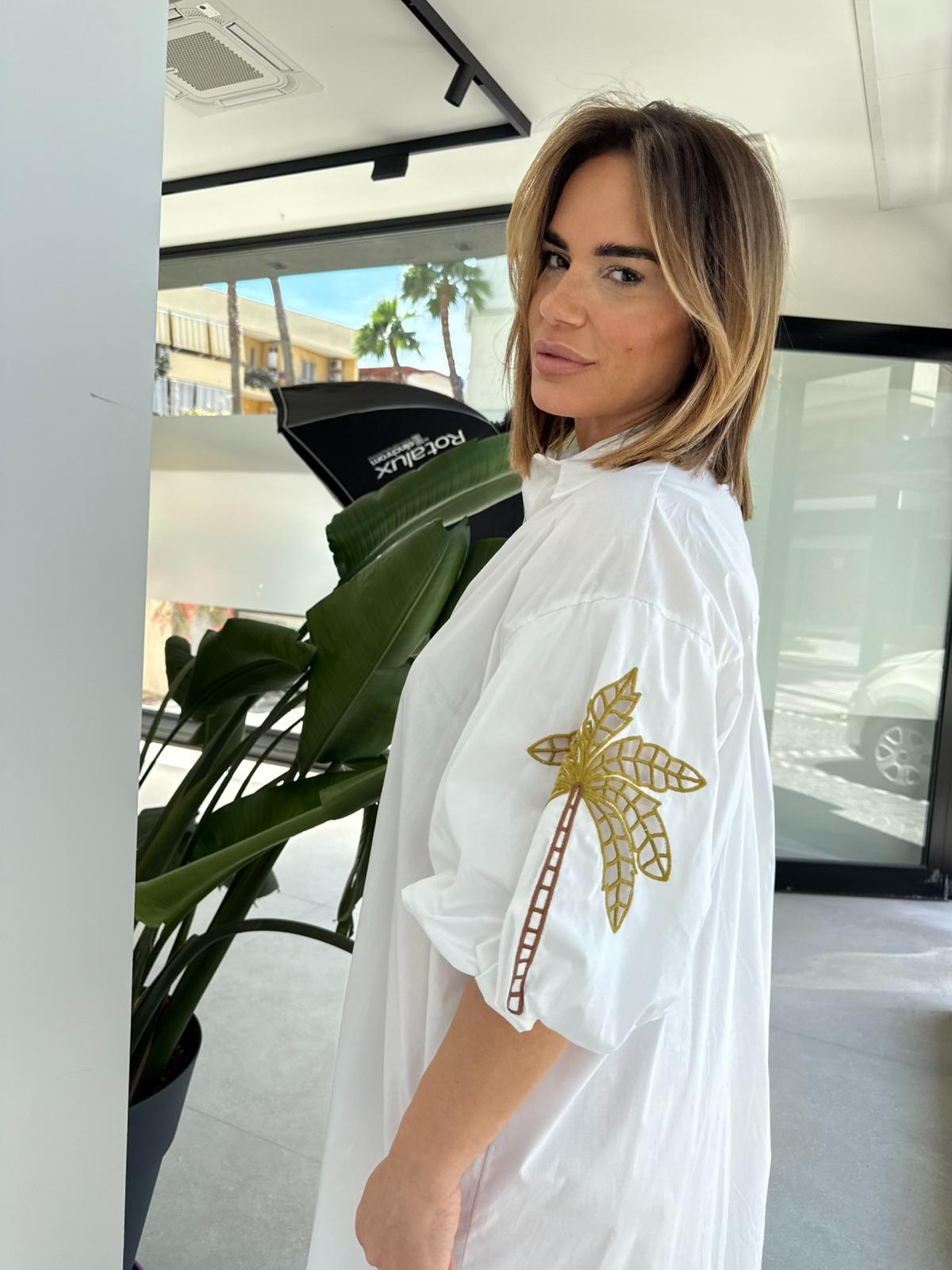 Maxi camicia palma