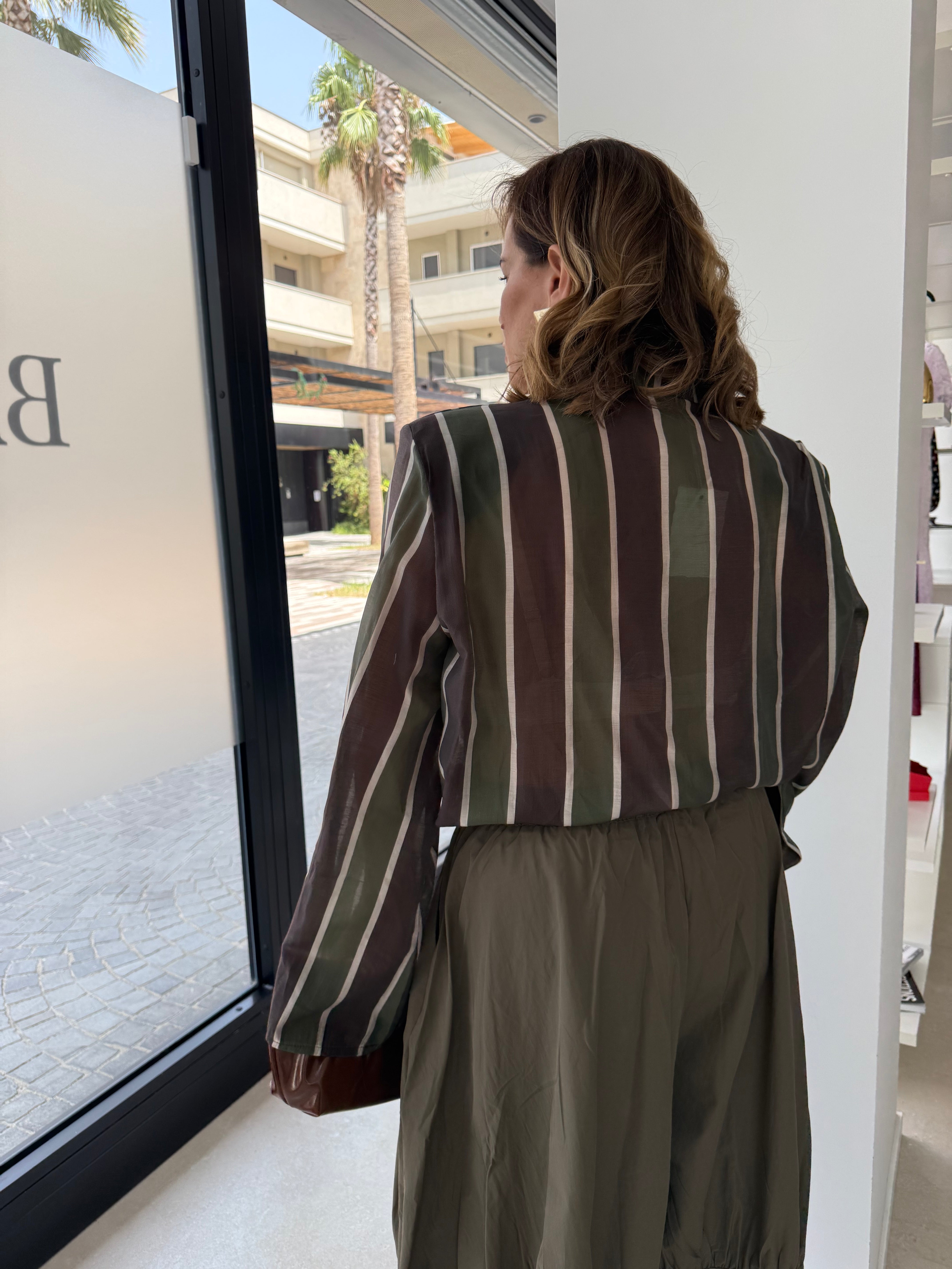 Camicia velata con manica larga curvy