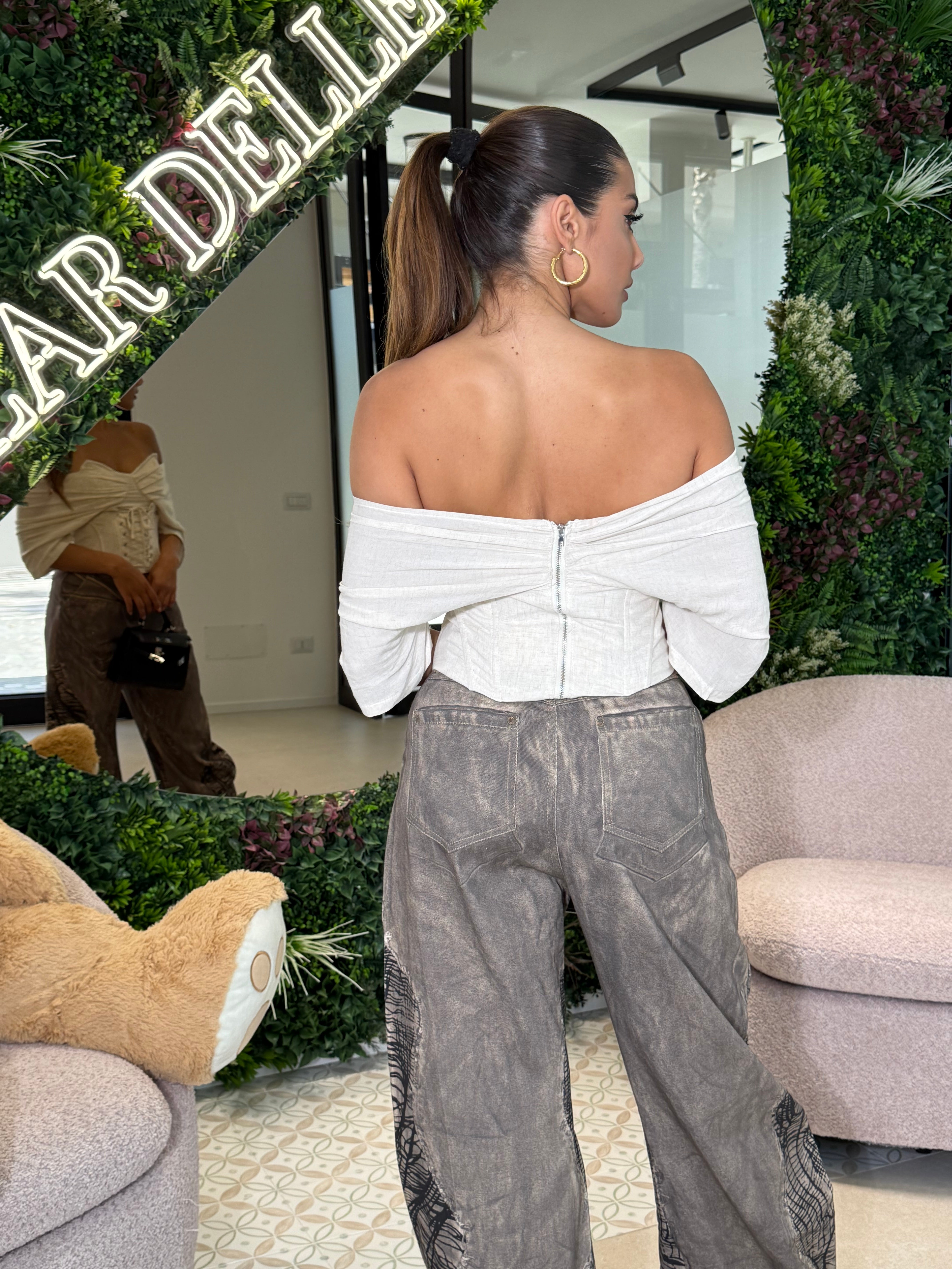 Top camicia bustino