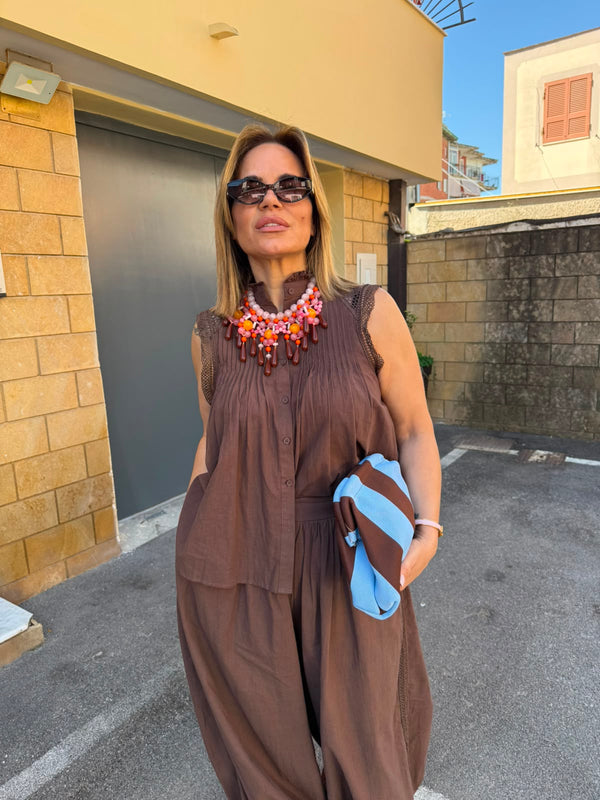 Cordset pantalone e camicia gilet