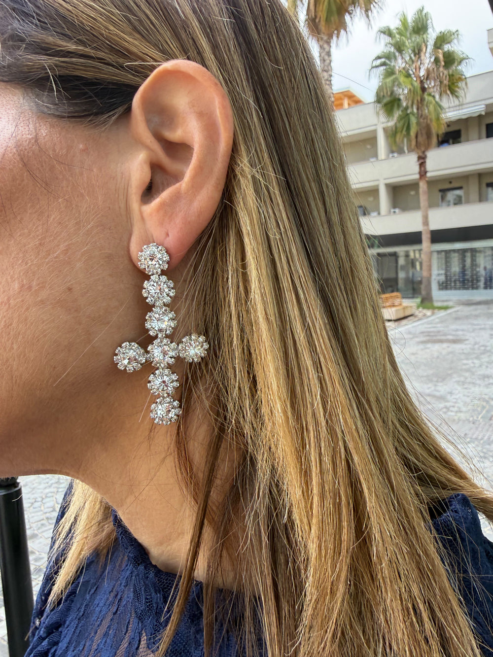 Orecchini pendenti croce