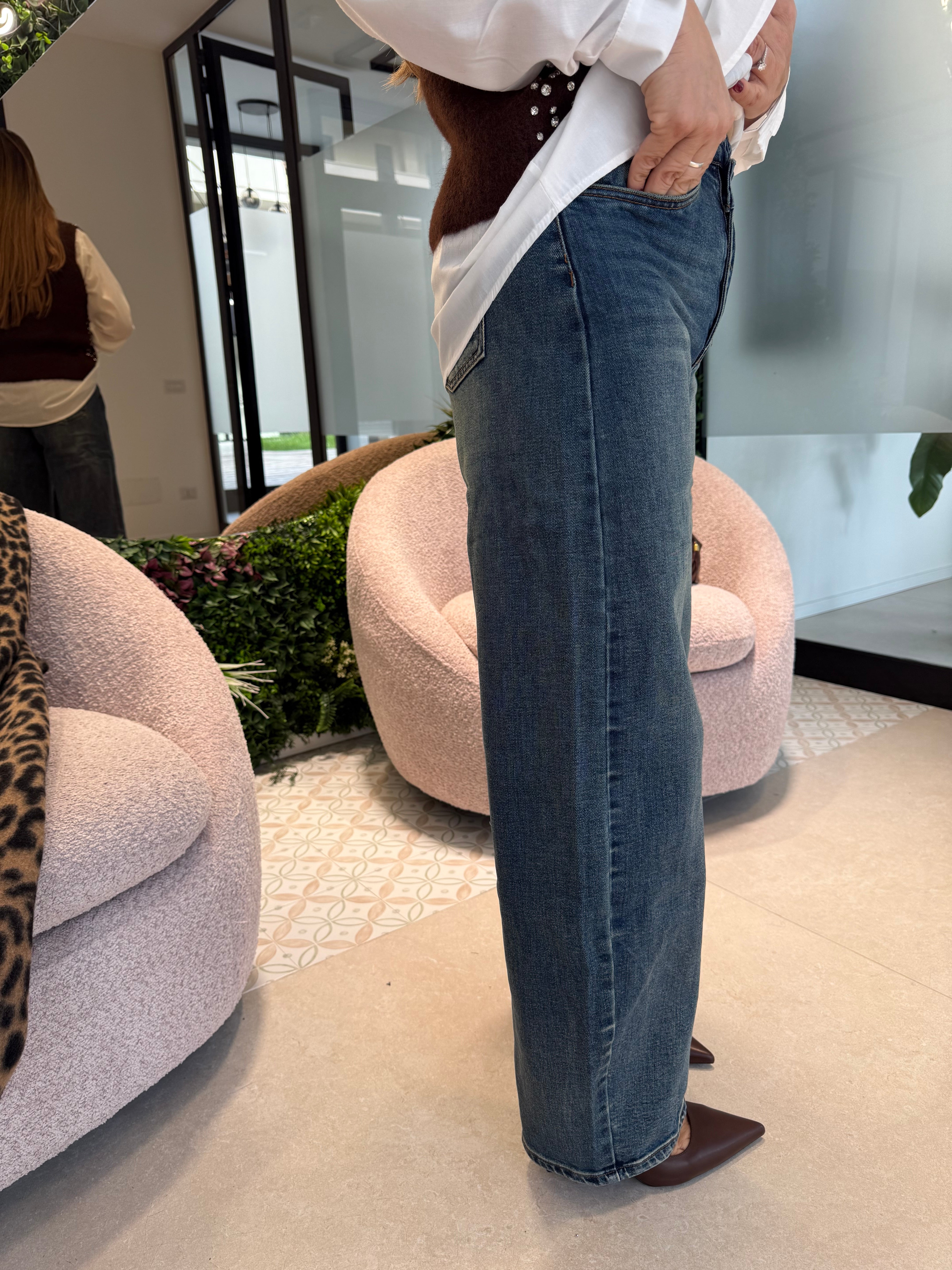 Jeans asimmetrico curvy