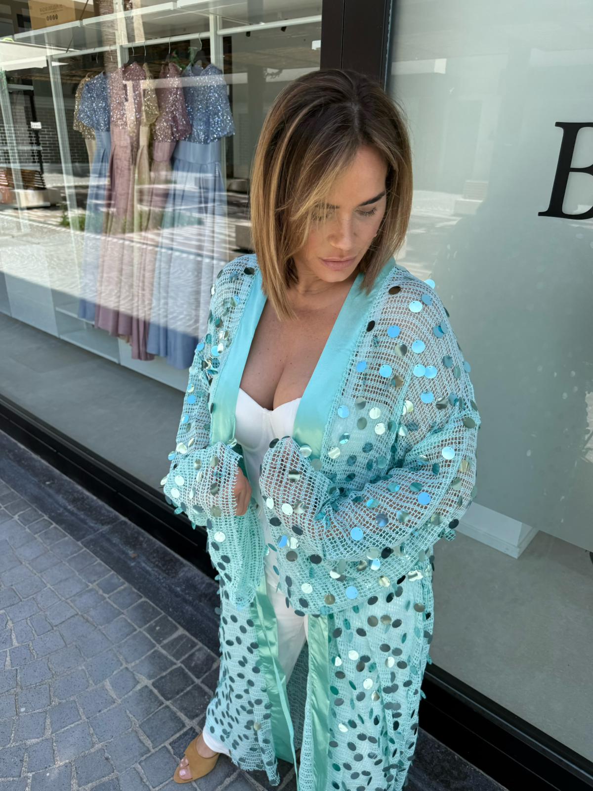 Kimono rete e paillettes