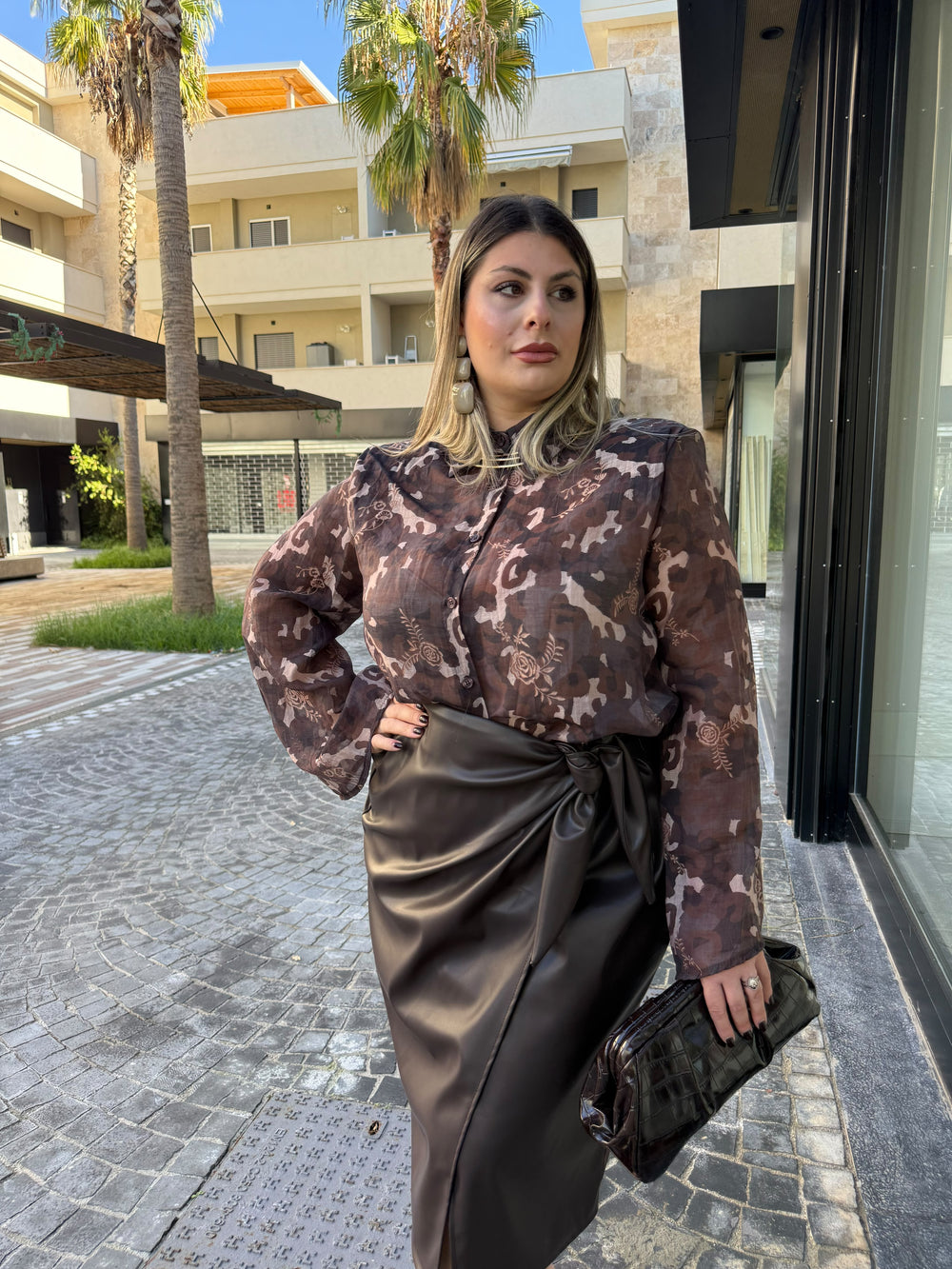 Camicia manica ampia curvy