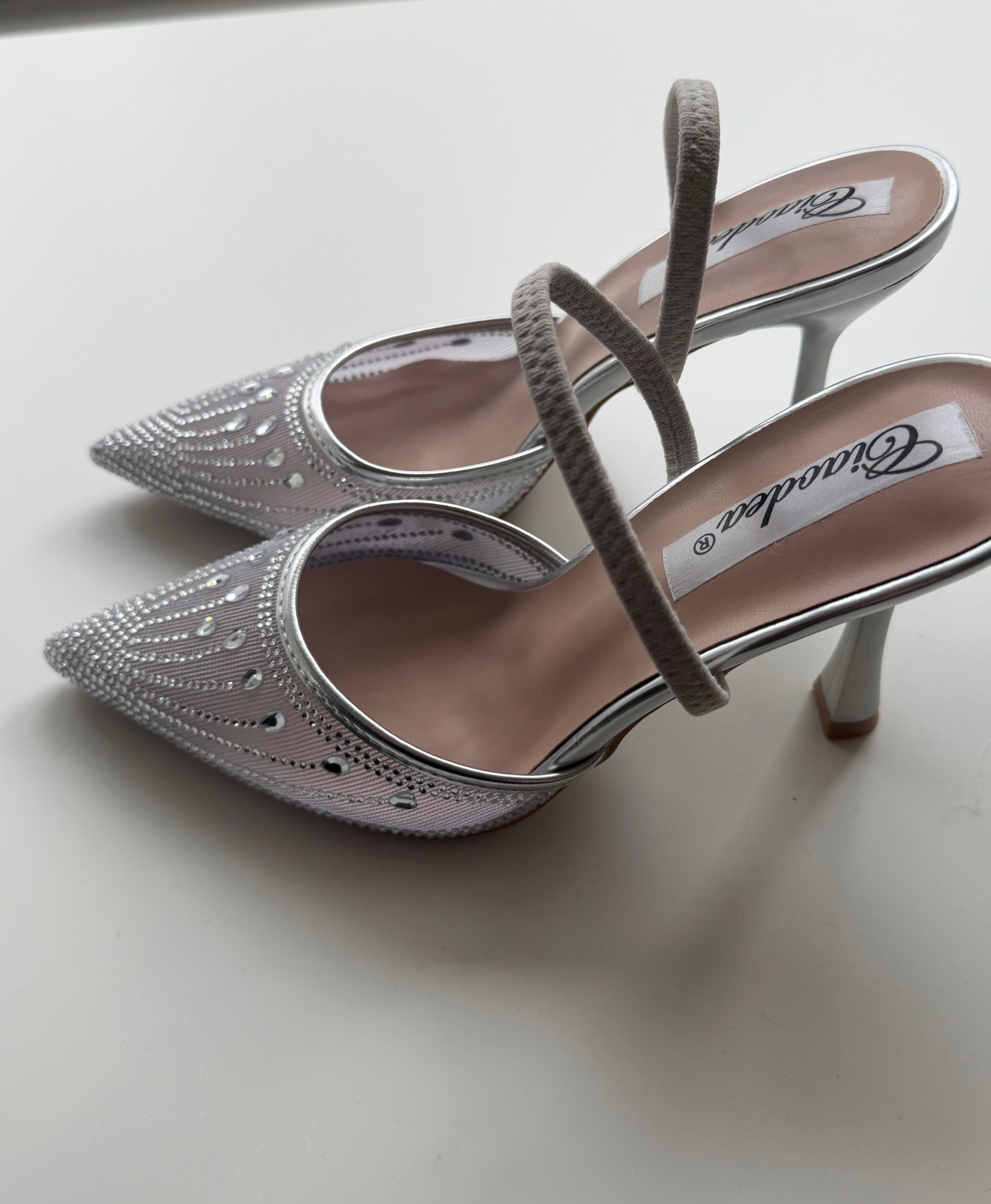 Sandali silver strass