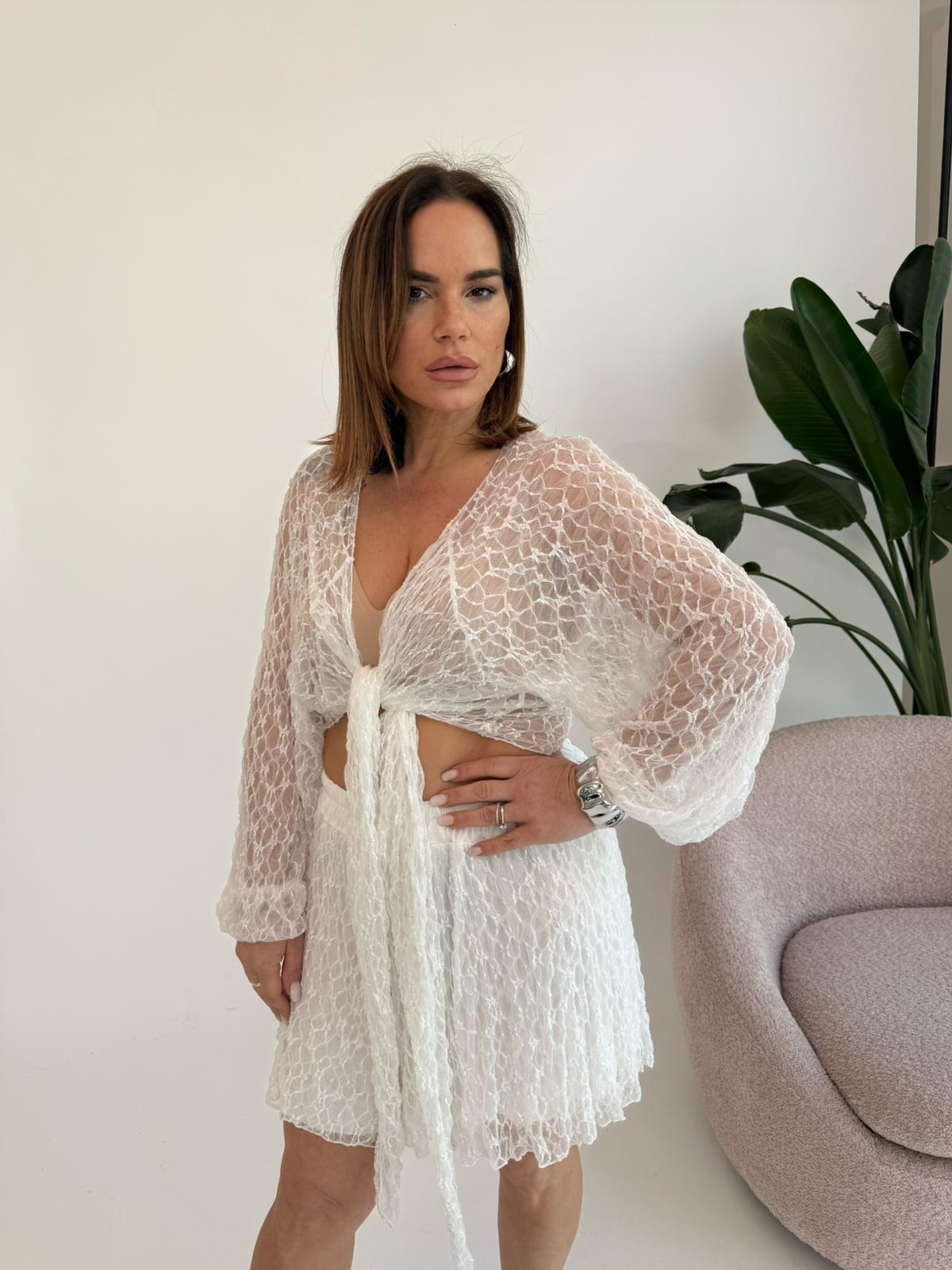 Cordset ricami lurex curvy