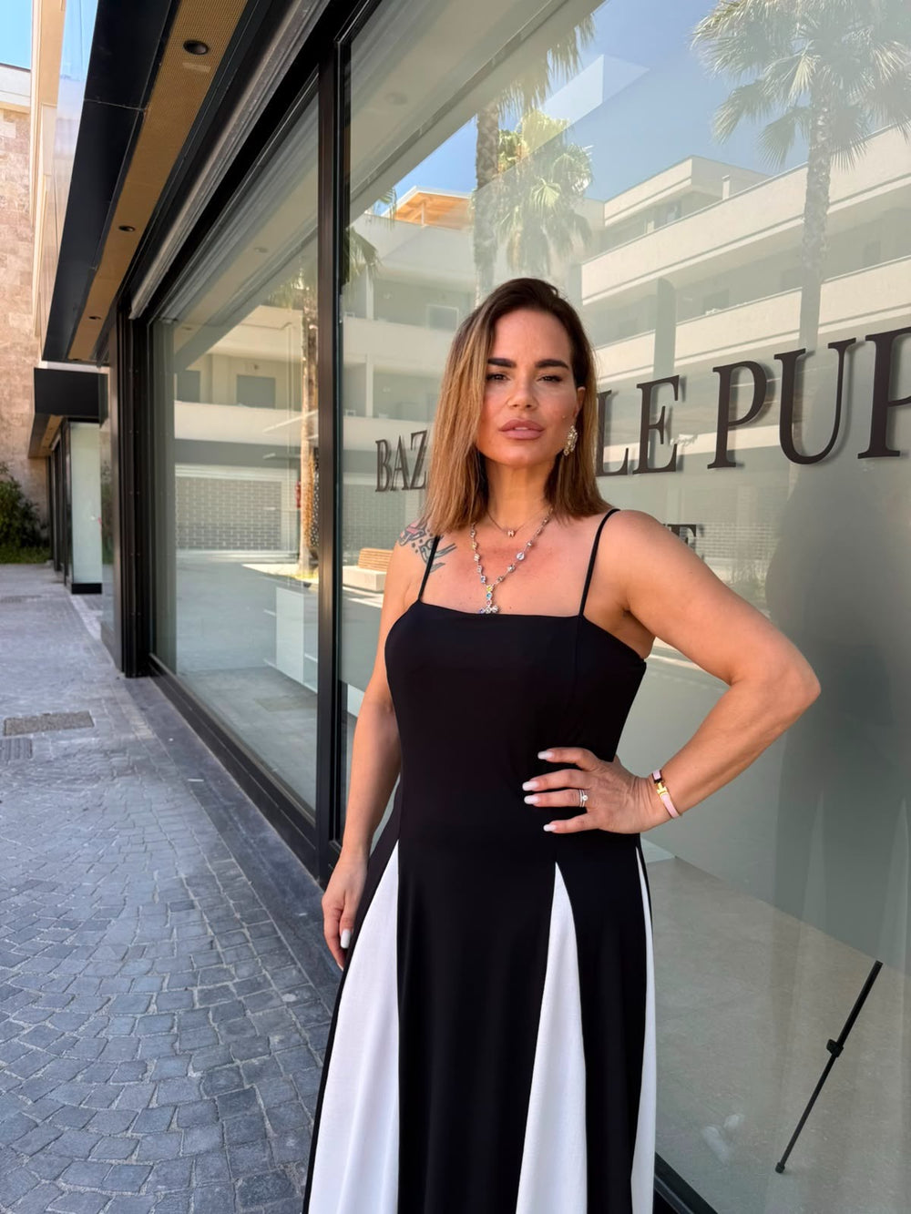 Abito bicolore Aria curvy