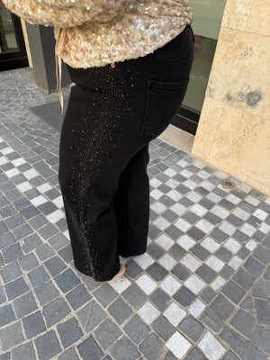 Jeans strass laterali curvy