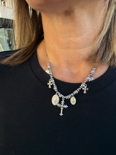 Collana rosario e perline