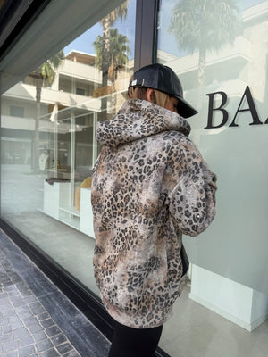 Felpa strass animalier