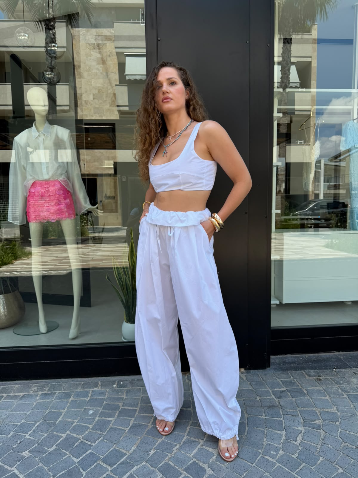 Cordset top e pantalone con rosvolto