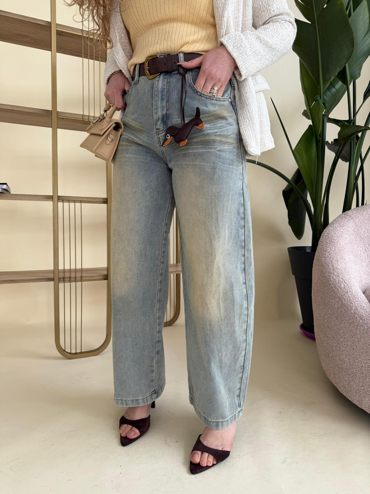 Jeans sfumato sabbiato slim