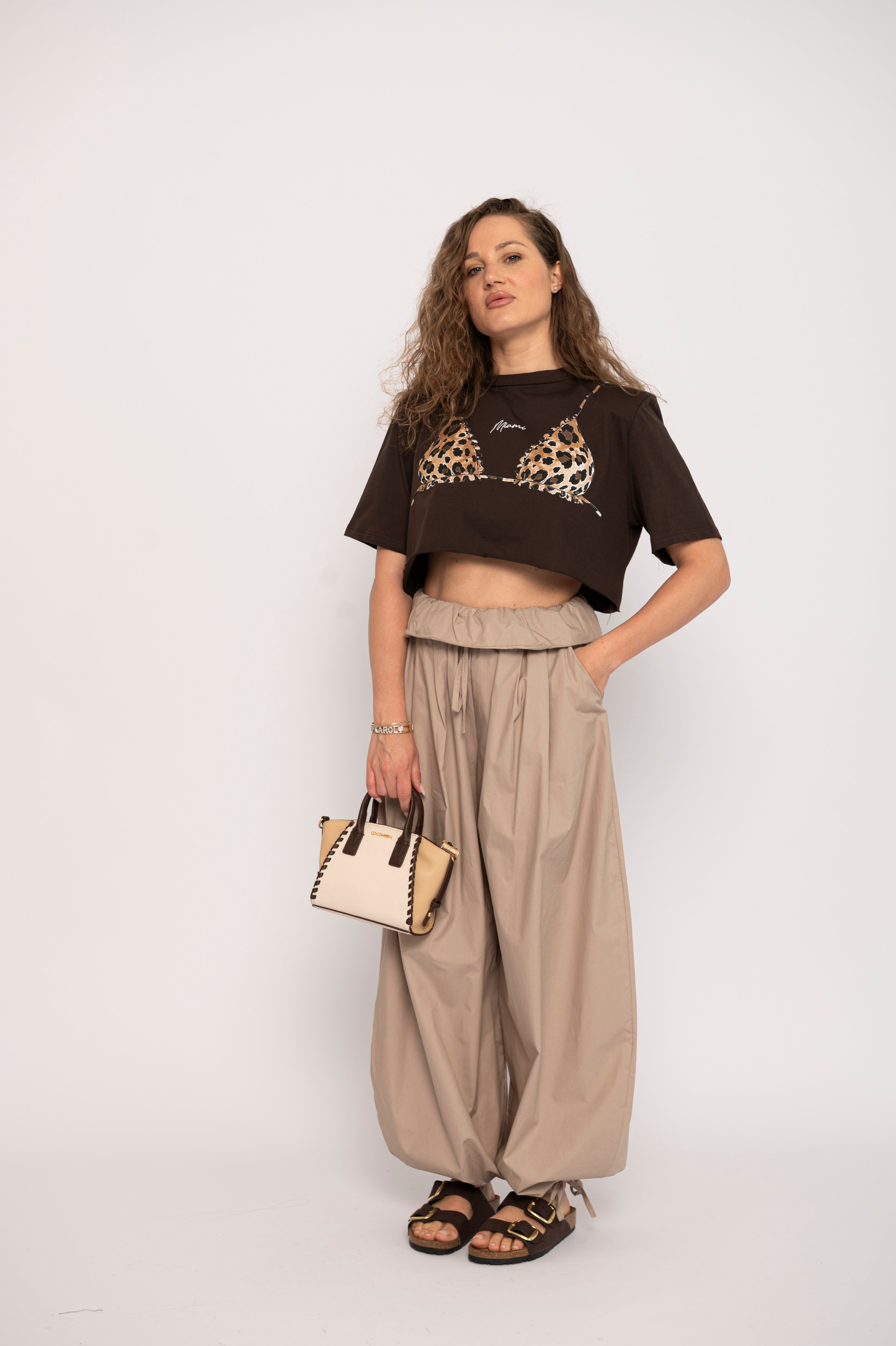 T-shirt crop bikini