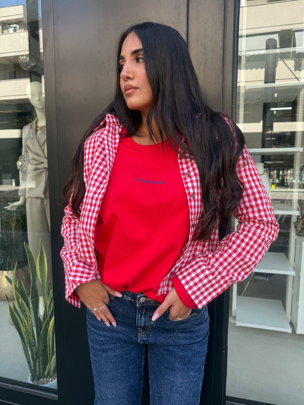 Camicia a quadri red