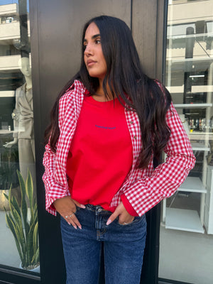 Camicia a quadri red